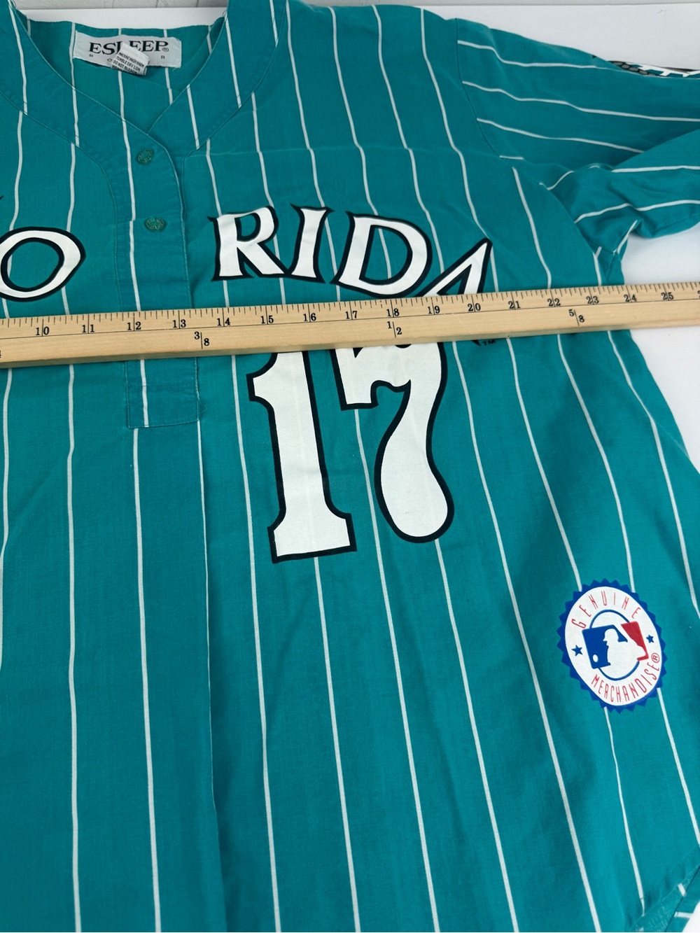 VTG Florida Marlins MLB Button Front Jersey and Shorts Lounge Set Large SEE ALL. - Picture 5 of 9